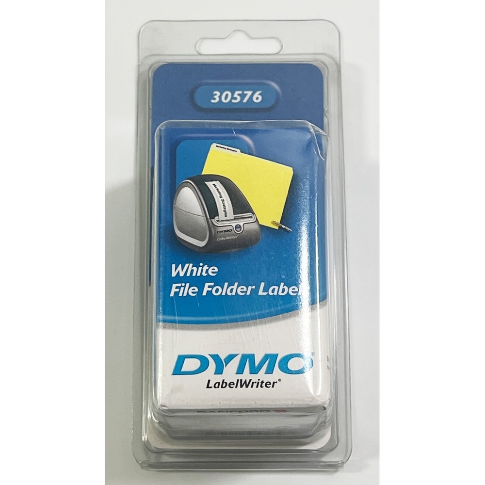 Dymo 30576 LW White File Folder Labels 9/16" X 3 7/16"  (2 x 130 Labels) - NEW‎